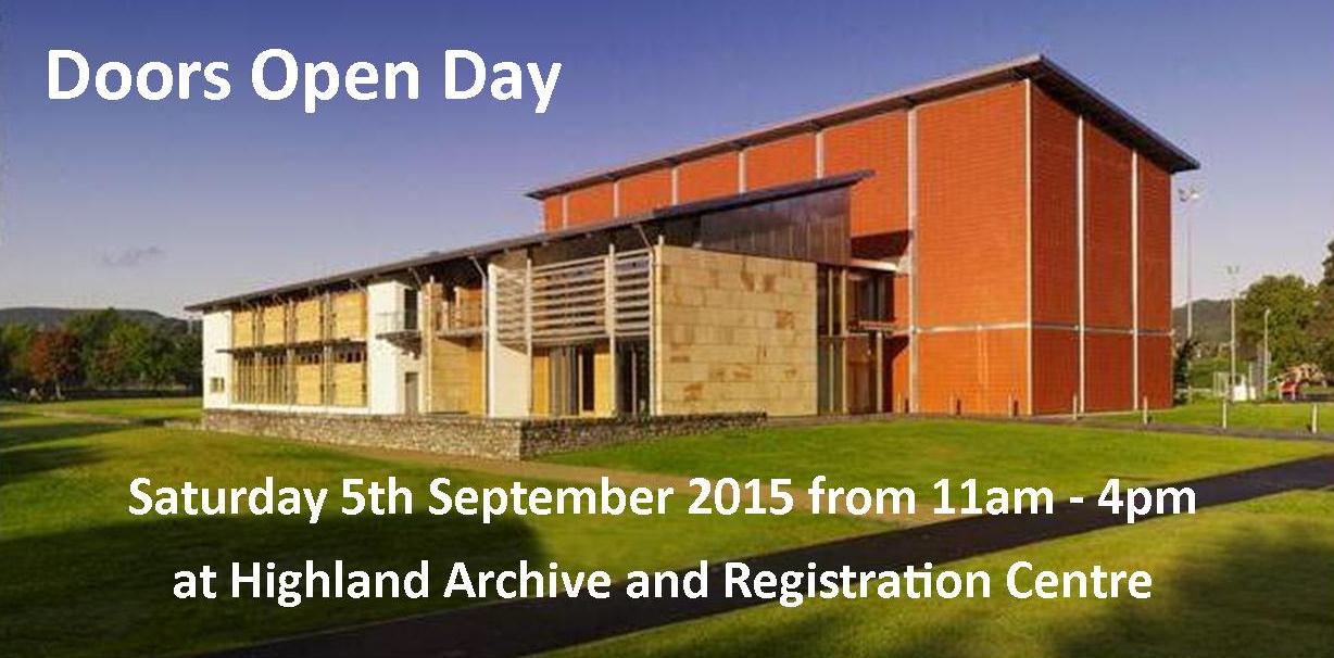 Doors Open Day, Highland Archive Centre, Inverness Archives Service