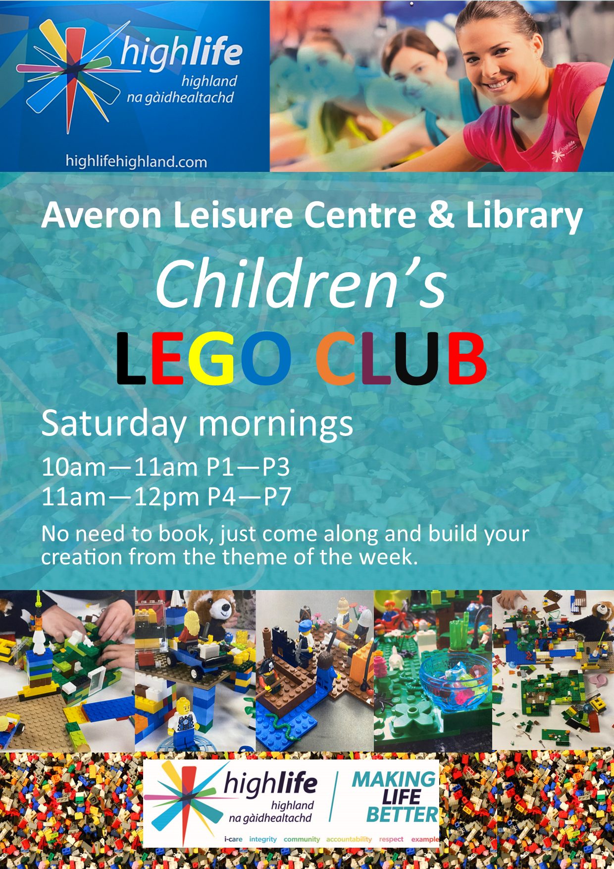 Lego Club poster - Saturday Mornings