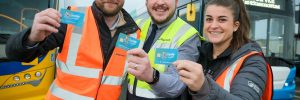 Stagecoach members of staff pose proudly with their highlife corporate membership cards. From L to R: Dave Simpson, Mike Macmillan, Ashley Streets Photo credit: Alex Williamson